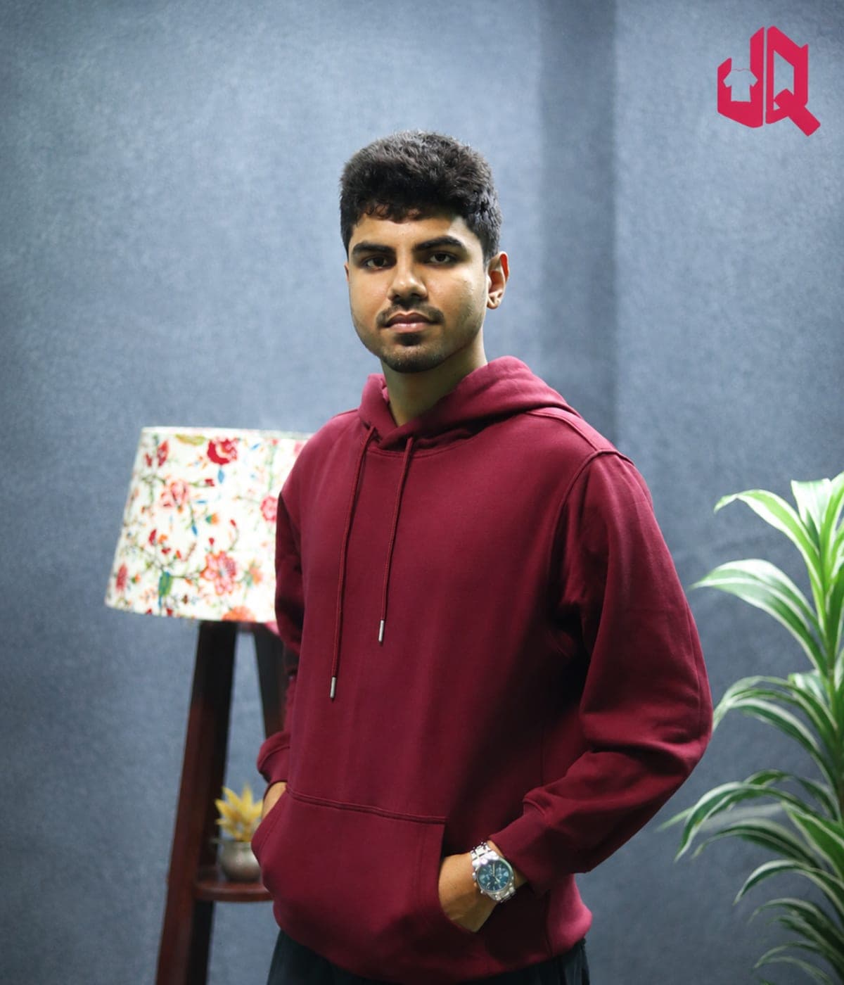 Premium Drop Shoulder Hoodie-Maroon(02)